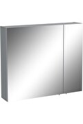 STOREMAX lvnshop Shift T20 81007 Asimetrik Dolaplı Ayna, Kül Gri, 80 cm 224120
