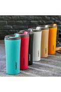 Go İthalat 400Ml Termos Bardak Renkli Paslanmaz Çelik - Kaydırmaz Tpr Taban - Sızdırmaz Kapak (5314)