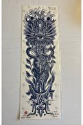 Airbrush Tattoo Yılan Kılıç 3 Hafta Kalıcı Tam Kol Bacak Kaplama Yapıştırma Geçici Dövme 46 Cm