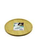 Go İthalat Yuvarlak=24.5Cm Ayaklı=4Cm Kenarlı Yüzey Ahşap Bambu Sunum Tepsisi - Mini Sofra (4989)