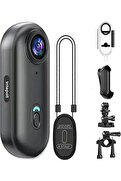 Evimdeyokyok Mini 4K Wifi Aksiyon Kamerası Vücut Kamerası Giyilebilir Video Kaydedici Hafıza Kartı Dahil