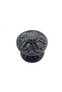 Evimdeyokyok Antika Tarz Dekoratif Pirinç Çiçekli Kapı Tokmağı - 80 Mm Çap, Oksit
