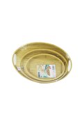 Go İthalat Oval - 3 Boy Bambu Ahşap Tepsi Seti 20X29--26X36--31X45Cm