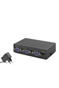 Evimdeyokyok Vga Splitter 1 In 2 Out 200 Mhz - Siyah Hdx1277