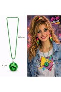 Evimdeyokyok Retro Disko Topu Şekilli 8039Ler 9039Lar Yeşil Renk Plastik Kolye