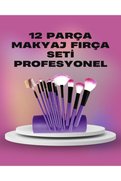 Ethab Giyim 12 Parça Yumuşak Kıllı Makyaj Fırçası Seti Yüz Ve Göz Makyajına Uygun Prof - Glst7447-659