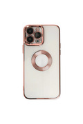 Evimdeyokyok Apple İphone 14 Pro Max Kılıf Slot Silikon - Rose Gold