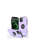Evimdeyokyok Apple İphone 12 Pro Max Kılıf Elit Yüzüklü Kapak - Mor