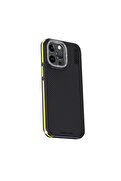 Evimdeyokyok Joko Apple İphone 15 Pro Max Kılıf Aramid 600D Kevlar Karbon Fiber Magsafe Kapak - Sarı