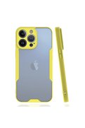 Evimdeyokyok Apple İphone 14 Pro Max Kılıf Platin Silikon - Sarı