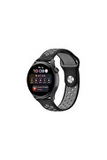 Evimdeyokyok Watch 20Mm Spor Delikli Kordon - Siyah-Gri