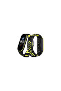 Evimdeyokyok Xiaomi Mi Band 7 Spor Delikli Kordon - Siyah-Yeşil
