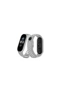 Evimdeyokyok Xiaomi Mi Band 6 Spor Delikli Kordon - Gri-Kırmızı