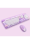 Evimdeyokyok Hello Bear Mor Klavye Mouse Set