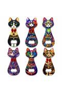 Evimdeyokyok Kedi Tasarımı İstanbul Temalı Buzdolapı Süsü Magnet Alk5408