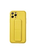 Ethab Ticaret Glb-Stl41414 İphone 11 Pro Kılıf Coco Deri Standlı Kapak - Sarı
