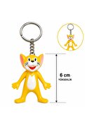 Evimdeyokyok Sevimli Sarı Kedi Figürlü Anahtarlık 6 Cm