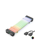Evimdeyokyok 24 Pin Argb Anakart Güç Uzatma Kablosu Bükülebilir 2 Mm 54 60 Led Siyah Nd2801B