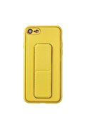 Ethab Ticaret Glb-Stl41414 İphone 7 Kılıf Coco Deri Standlı Kapak - Sarı