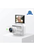 Evimdeyokyok 1080P Dijital Video Kamera (32Gb) Kart Dijital Vlog Fotoğraf Makinesi Türkçe Beyaz