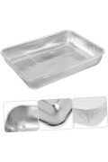 Evimdeyokyok Çok Amaçlı Paslanmaz Çelik Fırın Ve Saklama Kabı 25 X 20 X 5 Cm