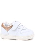 Ortopedikalrakerplus R840-Benba % 100 Bob Beyaz Nubuk Bakır Cırtlı Bebek Sneaker Ayakkabı