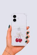 Ethab Giyim İphone 17 Kartlıklı Kiraz Desenli Kılıf - Glst4549-5308