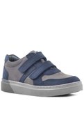 Ortopedikal Rakerplus 3751-Lng Lacivert Gri % 100 Hakiki Deri Cırtlı Erkek Çocuk Sneaker Günlük