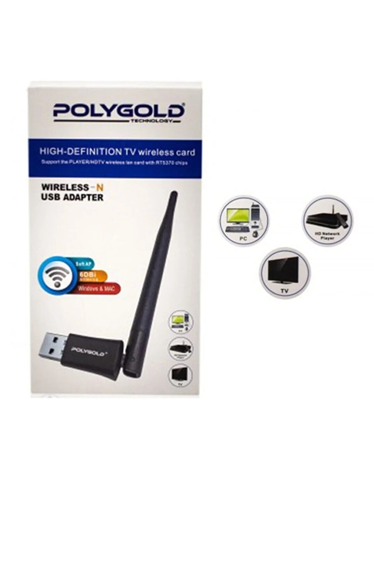 Polygon 150Mbps Wi̇reless Usb Mi̇ni̇ Adapter Pg-718