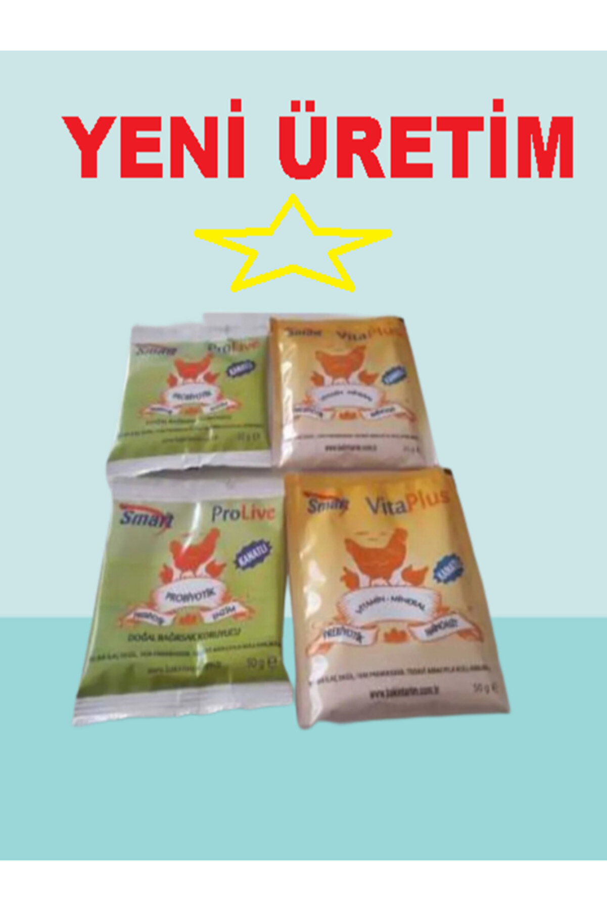 Bakın Tarım Smart Proli̇ve 50 Gr X 2 + Smart Vi̇taplus 50 Gr X 2 "Kanatlı Hayvanlar İ&ccedil;i̇n Probi̇yoti̇k Ve Vi̇tami̇n