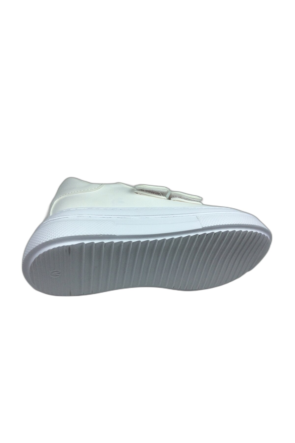 1087 Kız Çocuk Beyaz Cırtlı Sneaker Spor Ayakkabı