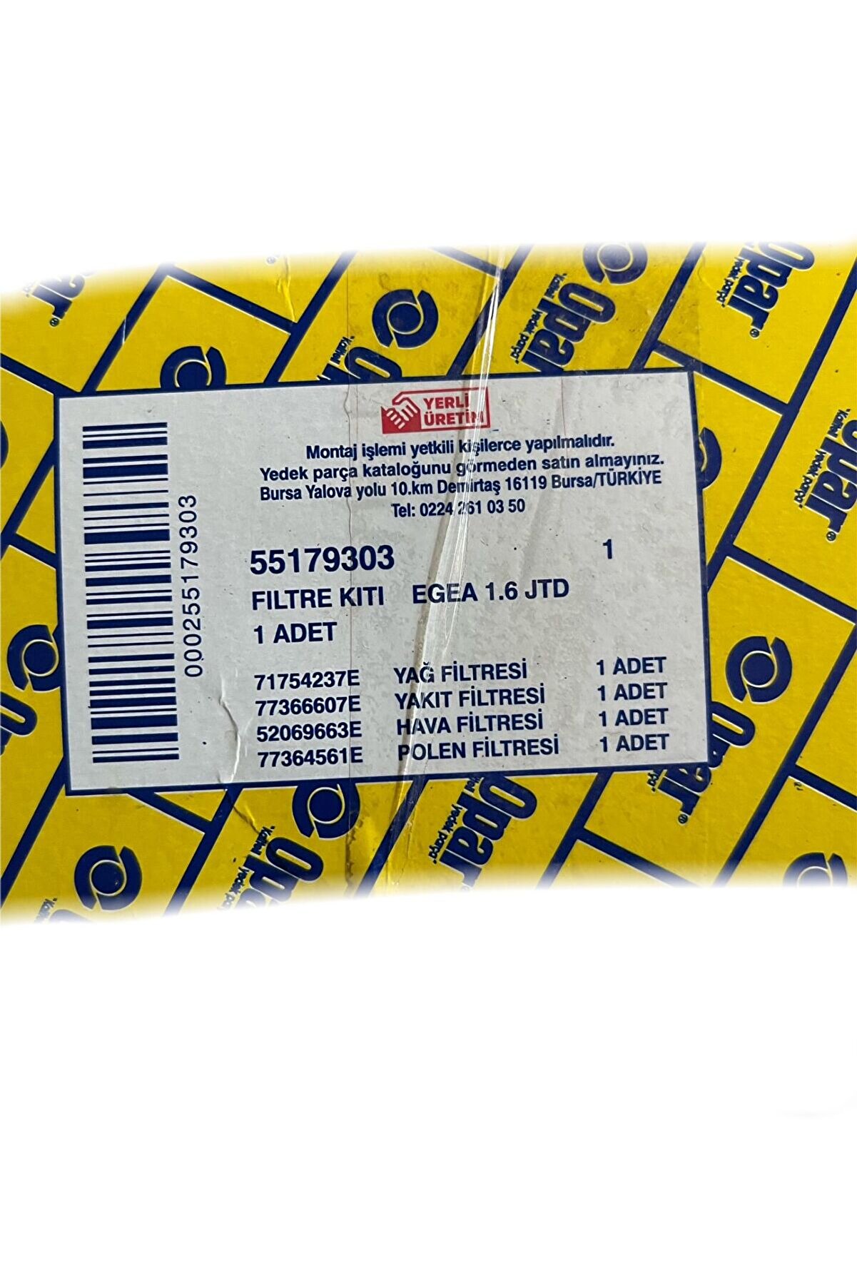 Fıltre Bakım Seti̇ Fıat Egea 1.6 Jtd ( Opar) (55179303)