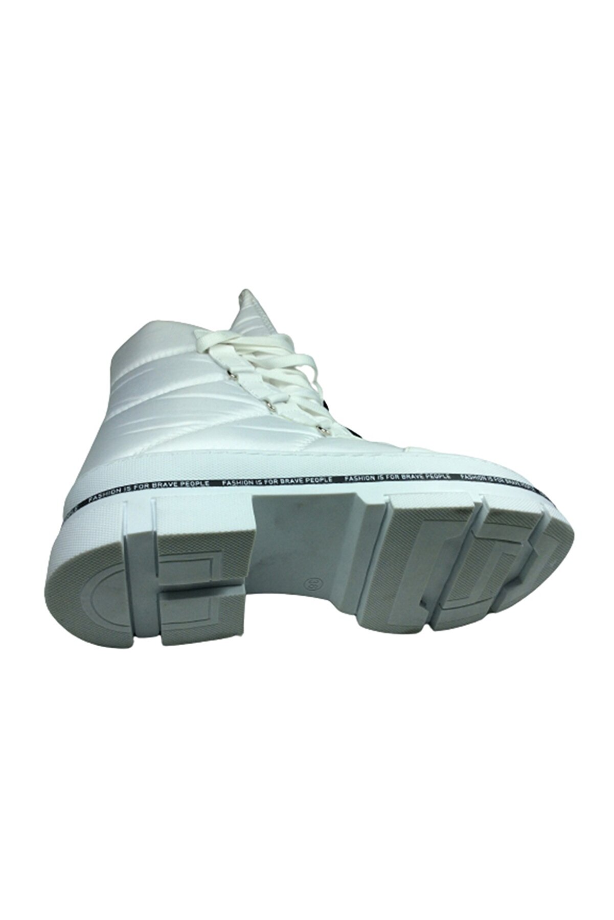 2002 Womenly Style Kadın Beyaz Kar Botu Paraşüt Kumaş Su Geçi̇rmez