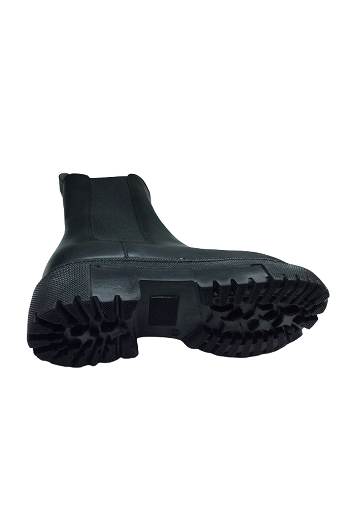 2004 Womenly Style Kadın Si̇yah Lasti̇kli̇ Bot Suni̇ Deri̇