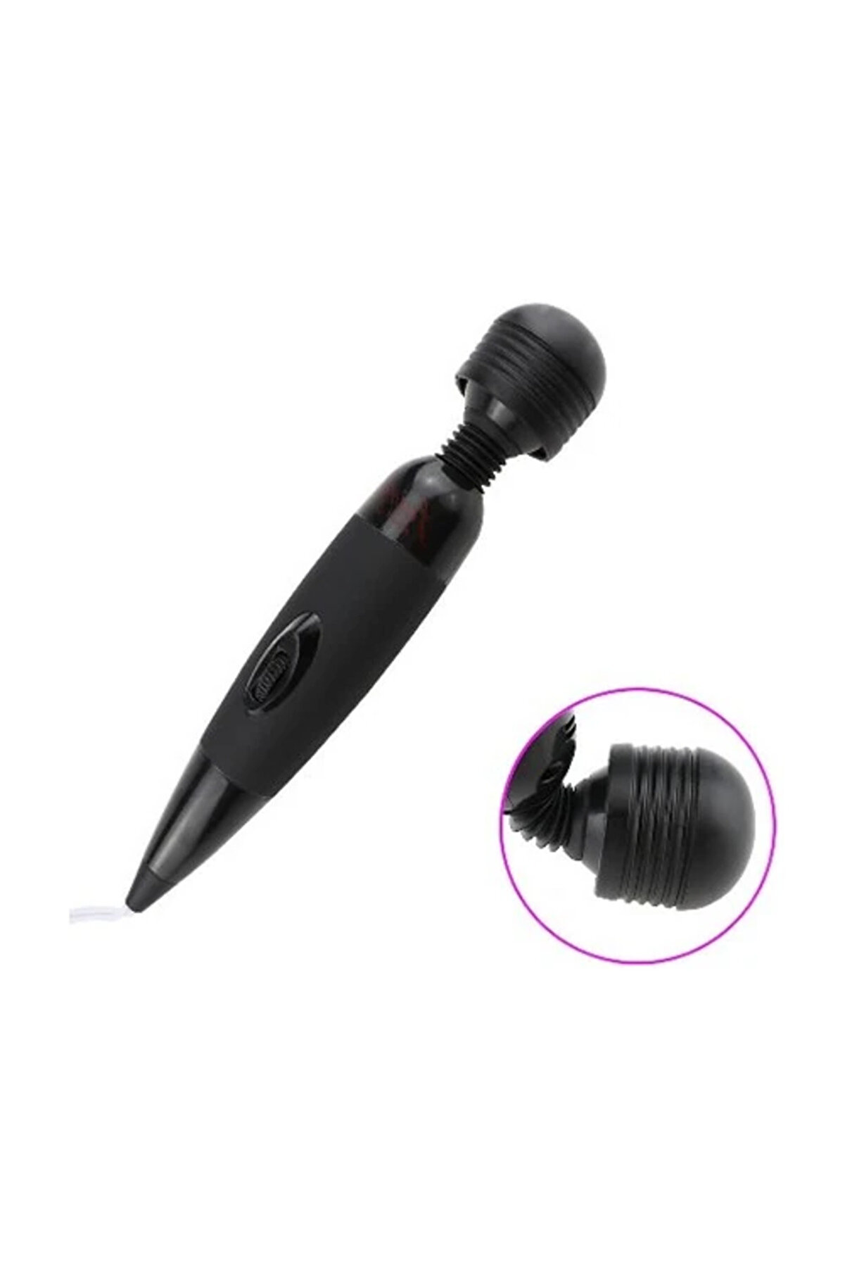 Erox Fai̇ry Wand Black G&uuml;&ccedil;l&uuml; Elektri̇kli̇ Masaj Vi̇brat&ouml;r