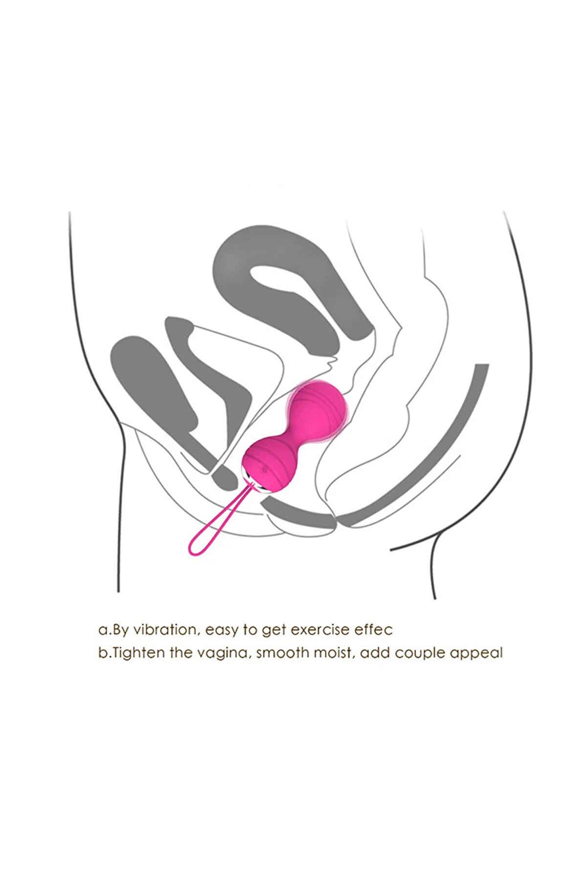 Erox Y&uuml;ksek Kali̇te Pembe Uzaktan Kumandalı Kegel Egzersi̇z Vi̇brat&ouml;r&uuml;