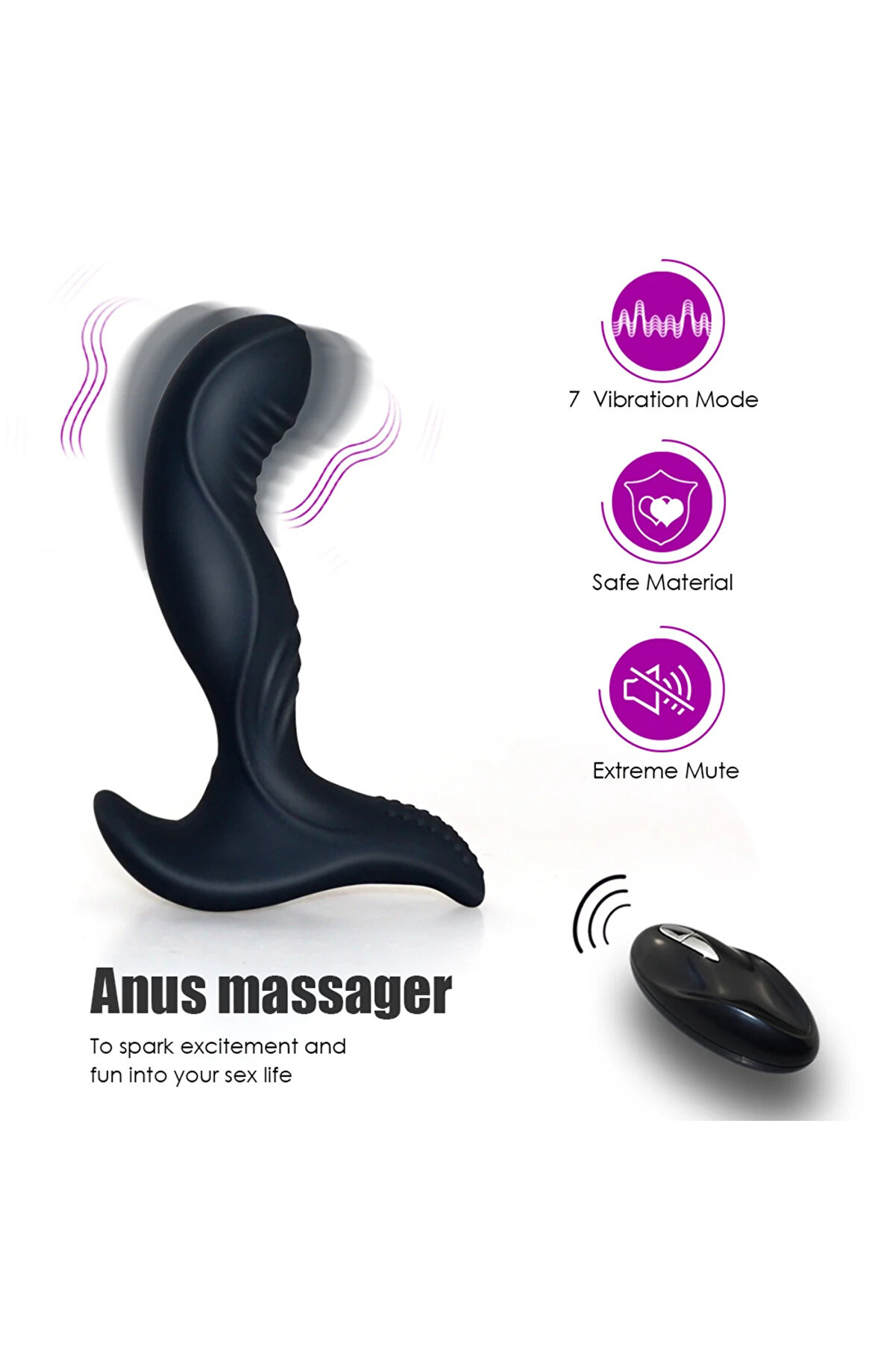 Erox 7 Mod Uzaktan Kumandalı 3 Nev&uuml;rl&uuml; Masaj Vi̇brat&ouml;r