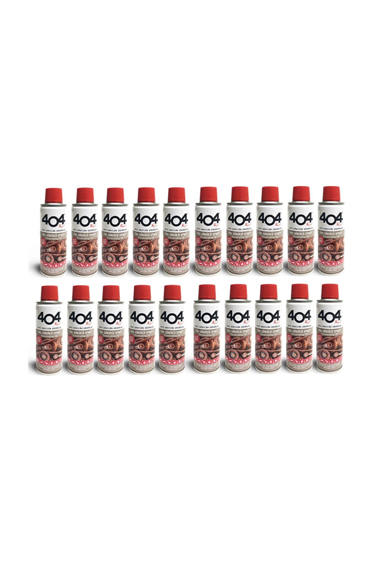 404 Kimya 404 Pas Sökücü Sprey 200 Ml. 20 Adet (yeni Nesil Tasarım)