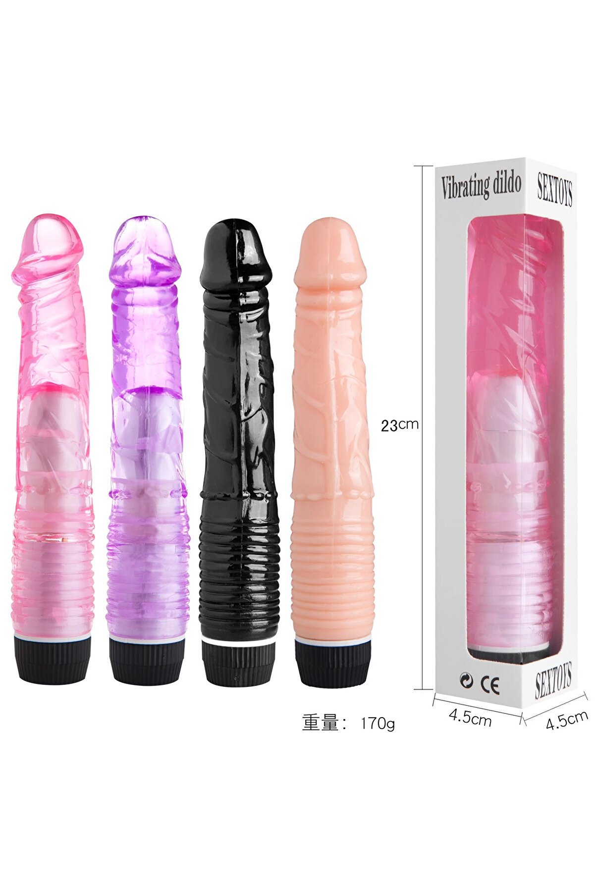 Erox Vi̇bes Pi̇nk Kademeli̇ Ti̇treşi̇mli̇ Jel Vi̇brat&ouml;r 23 Cm