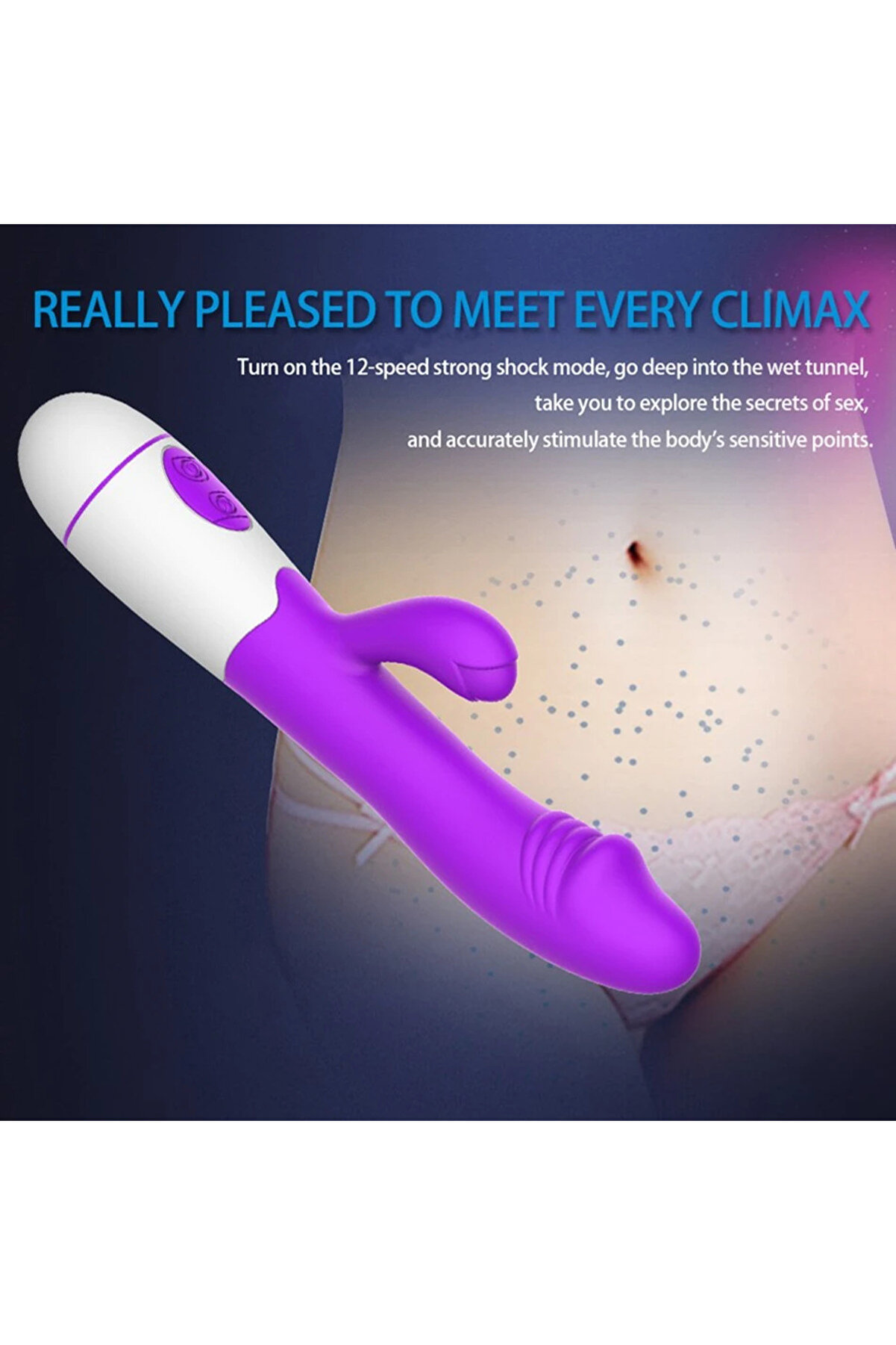 Erox 30 Modlu Şarjlı Purple Rabbi̇t Vi̇brat&ouml;r