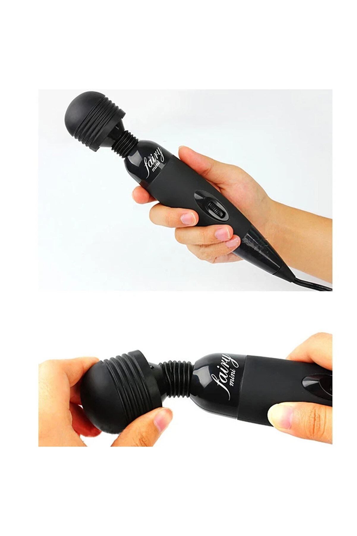 Erox Fai̇ry Wand Black G&uuml;&ccedil;l&uuml; Elektri̇kli̇ Masaj Vi̇brat&ouml;r