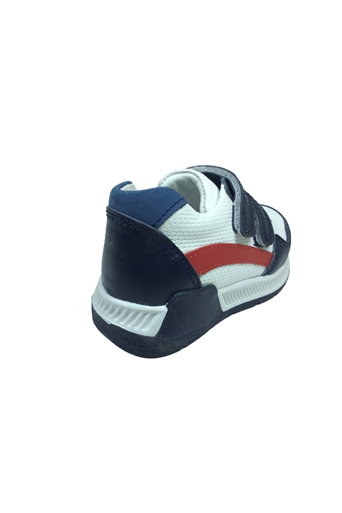 Ortopedi̇kal Bebe Erkek Çocuk Spor Ayakkabı 1 Laci̇vert-Beyaz Cırtlı Deri̇ Ortopedi̇k