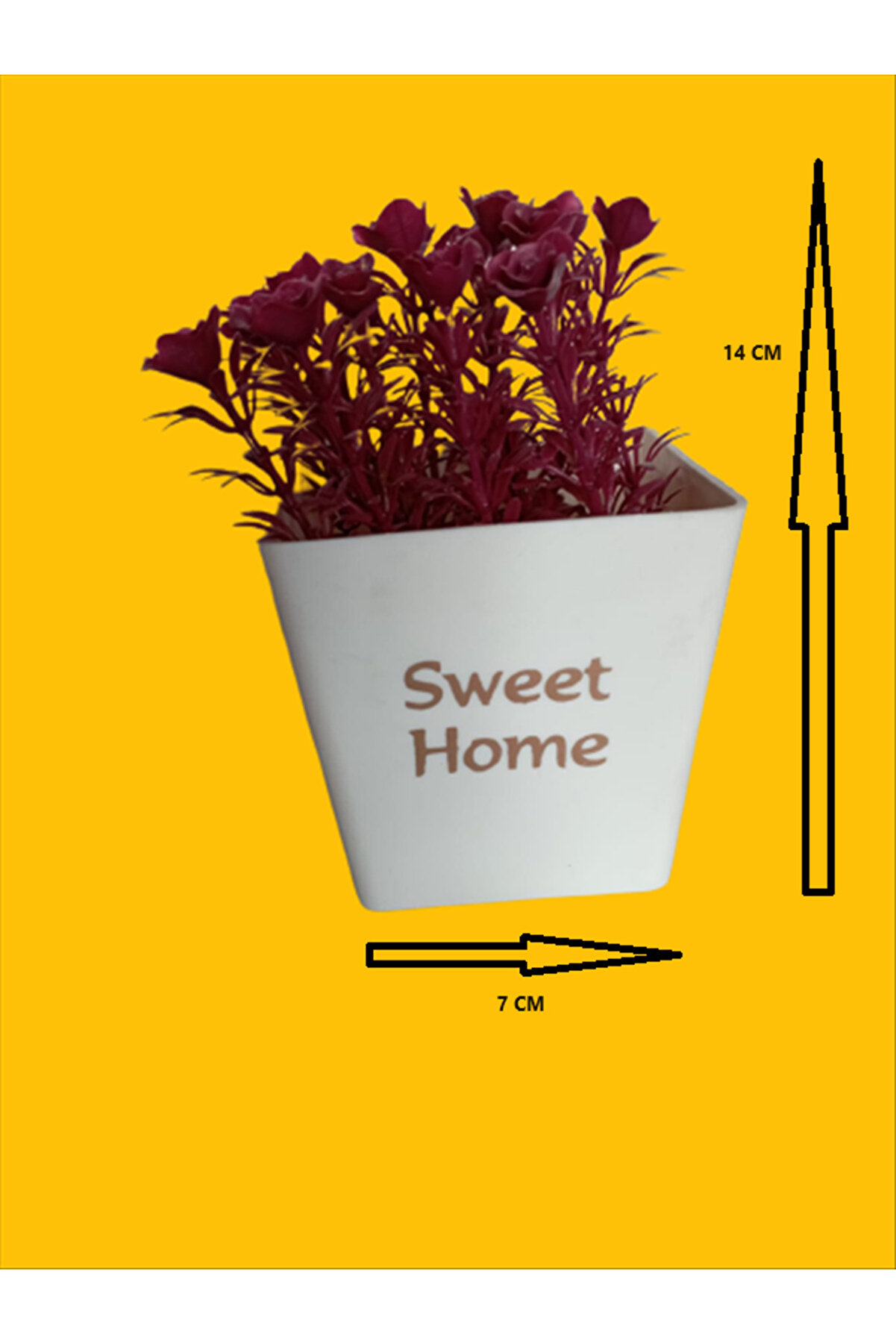 Yapay&ccedil;i̇&ccedil;ekhome Yapay &Ccedil;i̇&ccedil;ek Saksılı Boyutları 7 Cm X 14 Cm
