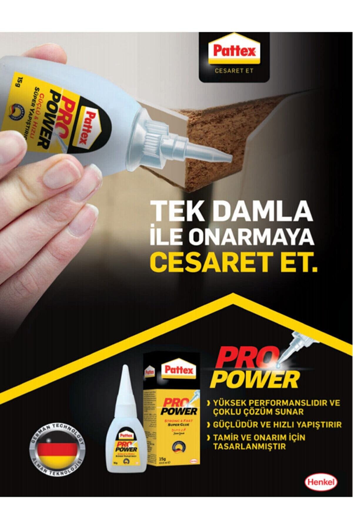 Pattex Pro Power 15Gr X 36 Adet Güçlü Süper Hızlı Japon Yapıştırıcı