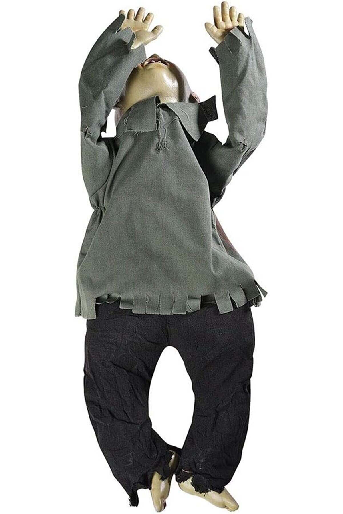 Go İthalat Sesli̇ Işıklı Ve Sens&ouml;rl&uuml; Yerde Emekleyen Hareketli̇ Bebek Hayalet Zombi̇ Dekor 30X85 Cm (4072)