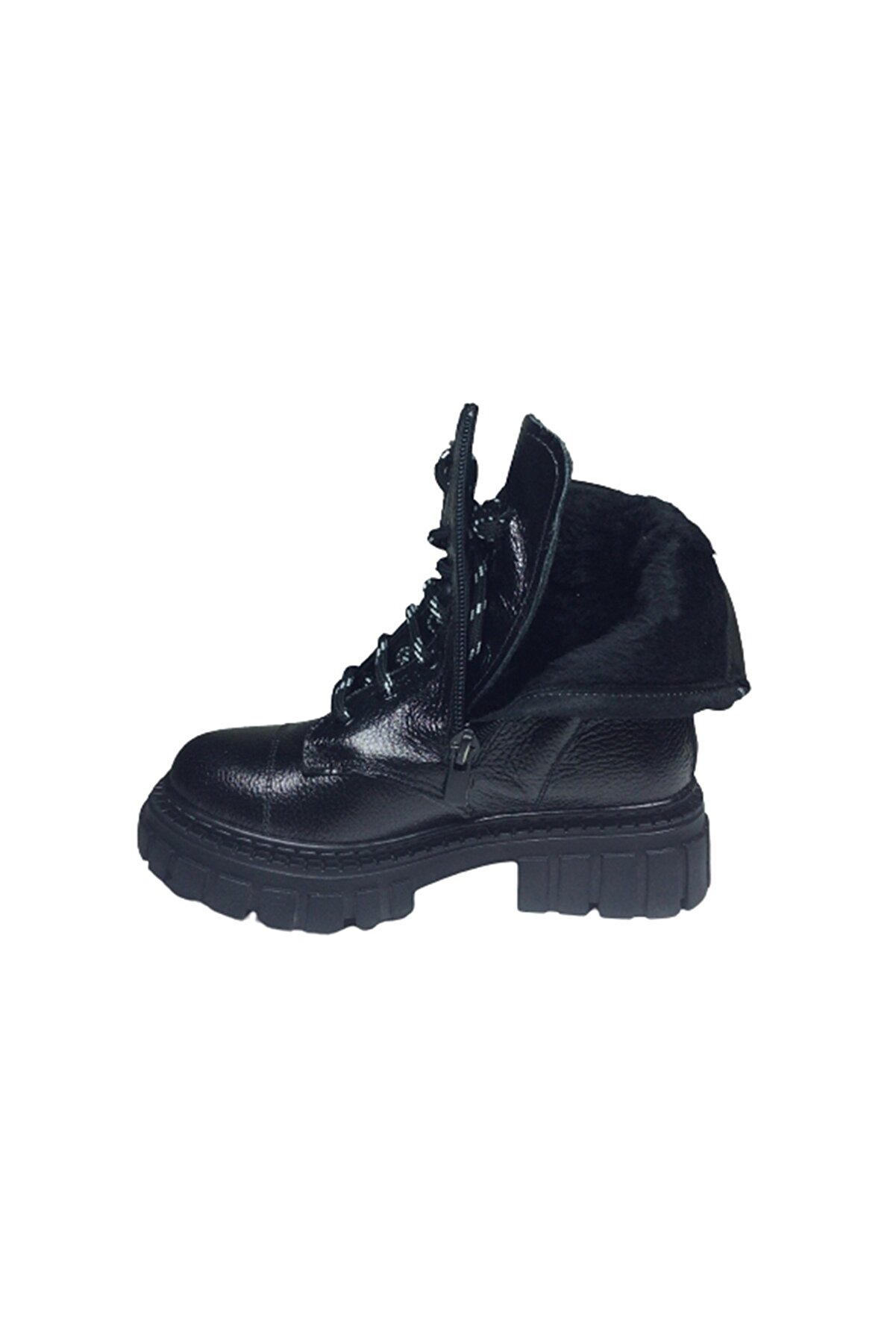 Turkuaz Fi̇let Kız Çocuk Bot Si̇yah Clrd Rugan Deri̇ Ortopedi̇k Anatomi̇k Fermuar