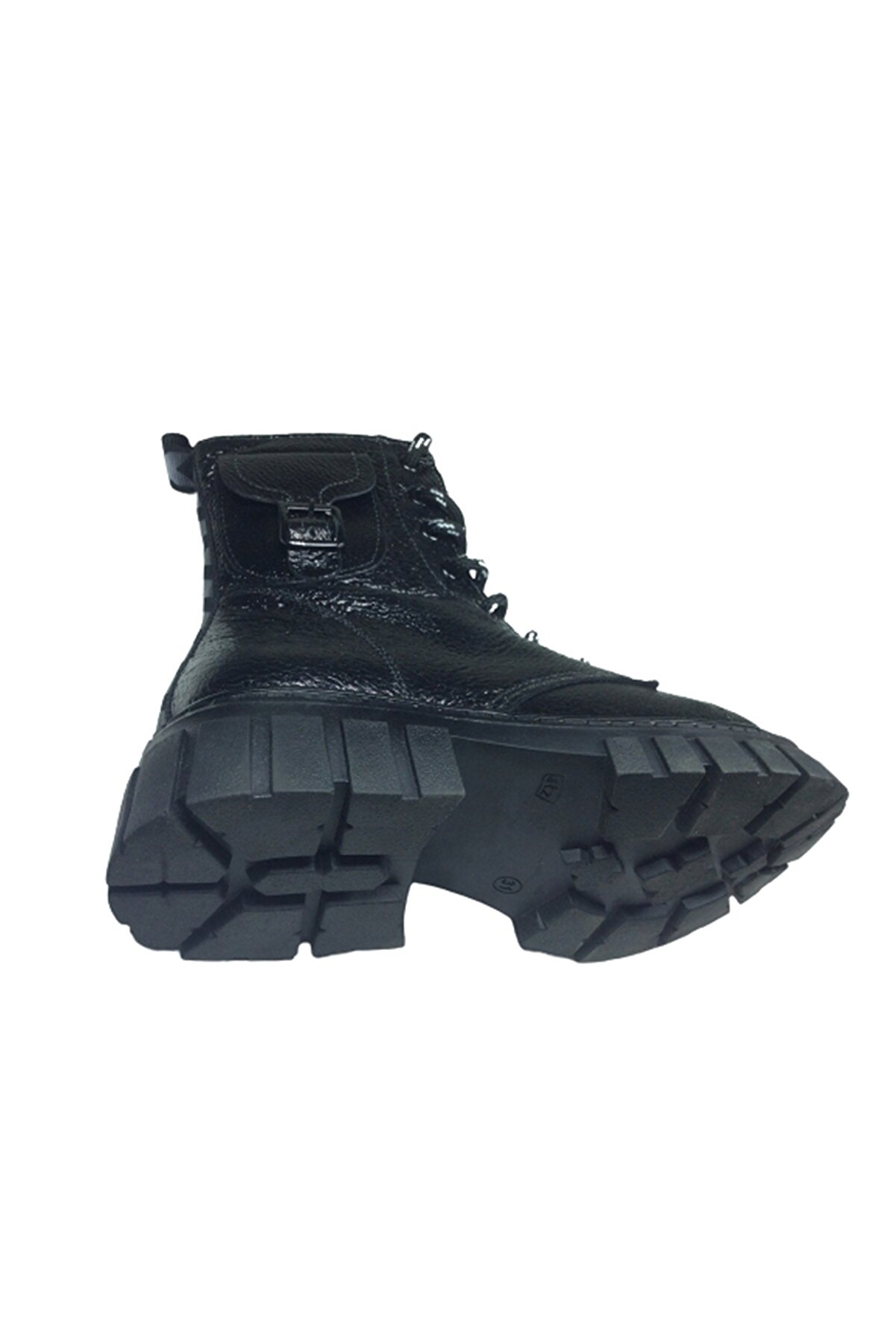 Turkuaz Fi̇let Kız Çocuk Bot Si̇yah Clrd Rugan Deri̇ Ortopedi̇k Anatomi̇k Fermuar