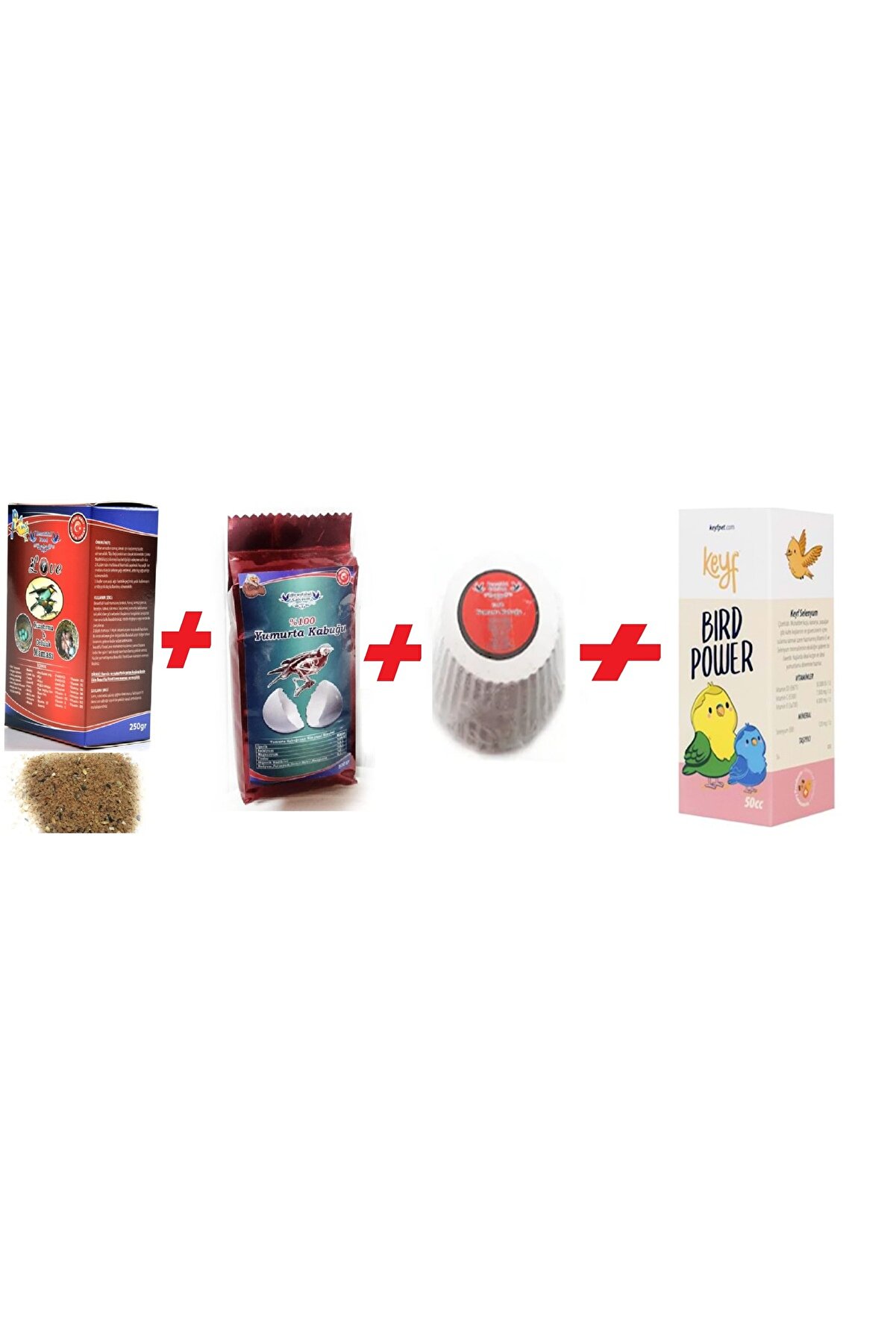 Beauti̇full Muhabbet Kuşları I&ccedil;i̇n Kızıştırma & D&ouml;l&uuml;l&uuml;k Maması 250Gr+Yumurta Kabuğu 250 Gr+ Kızıştırıcı Vi̇tami̇n