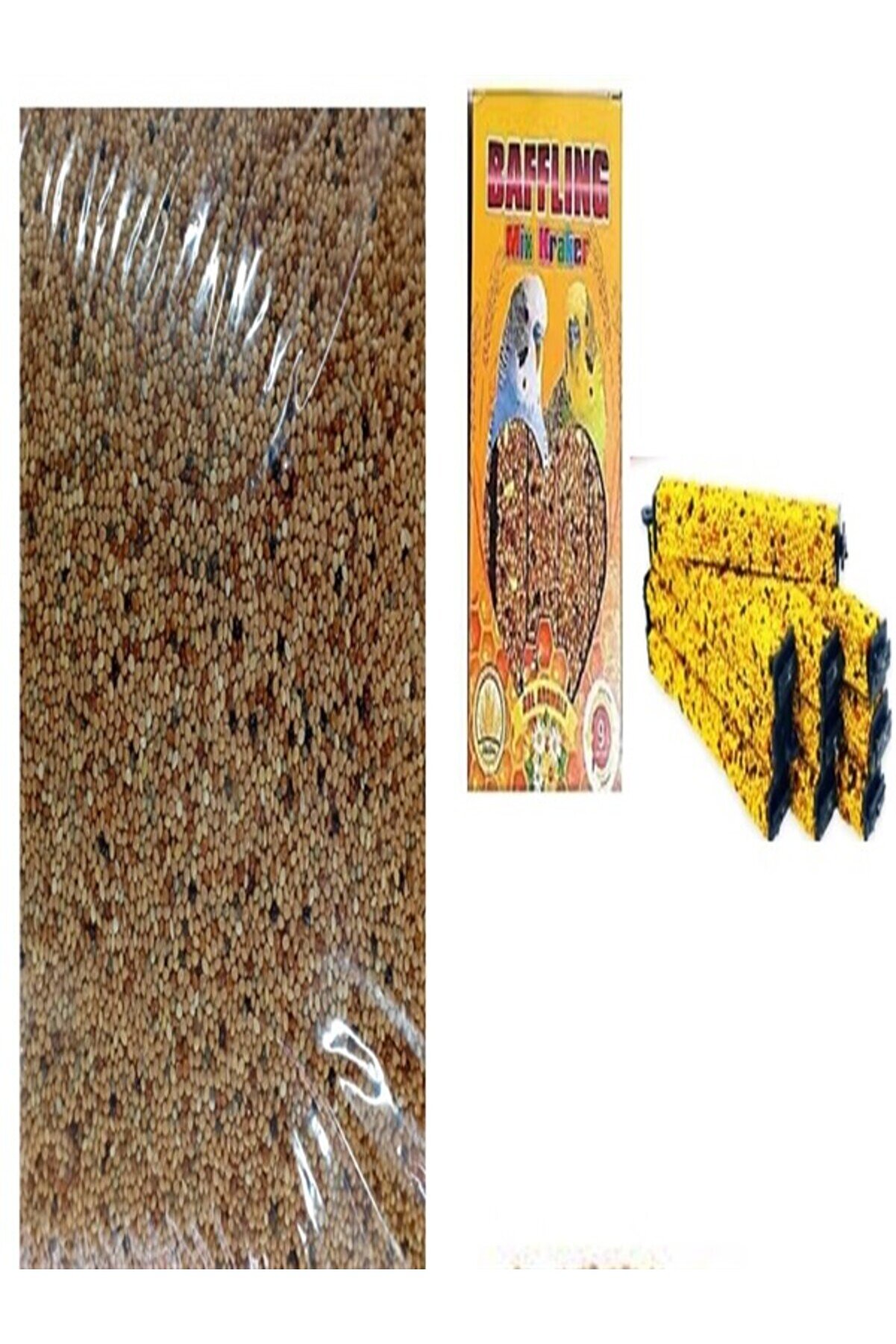 Baffli̇ng Muhabbet Yemi̇ 2,5 Kg + Baffli̇ng Kuş Mi̇x Kraker 10  Lu