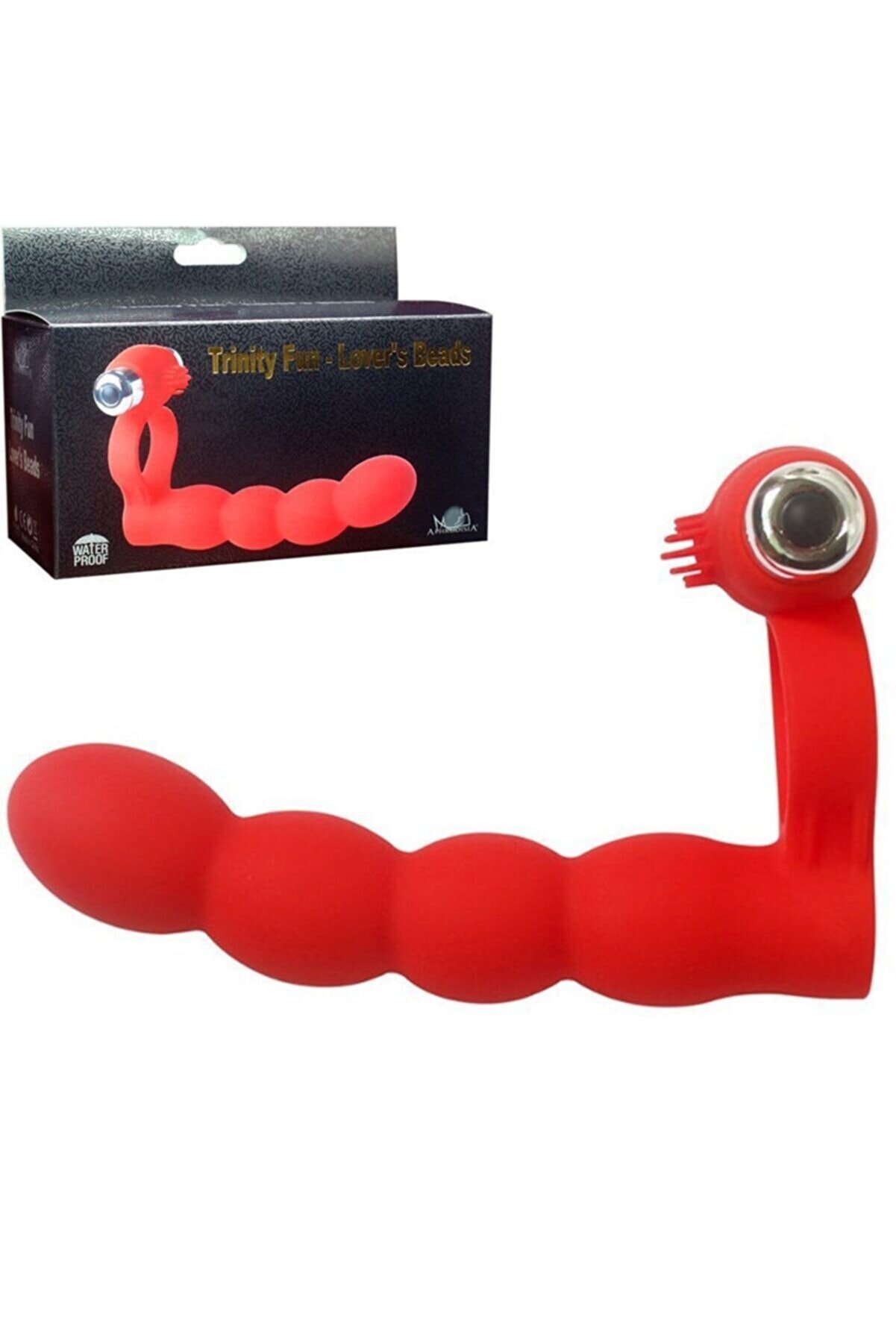 Meyrabest Tri̇ni̇ty Fun Lovers Beads Red &Ccedil;i̇ft Y&ouml;nl&uuml; Ili̇şki̇ Anal Vi̇brat&ouml;r